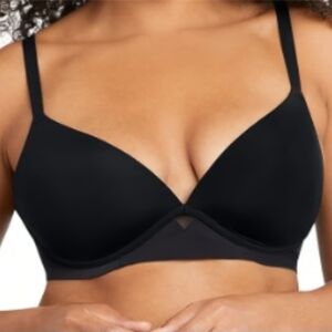 Maidenform Comfort Devotion DM4301 Wirefree T-Shirt Bra 40D Black Smooth No-Show